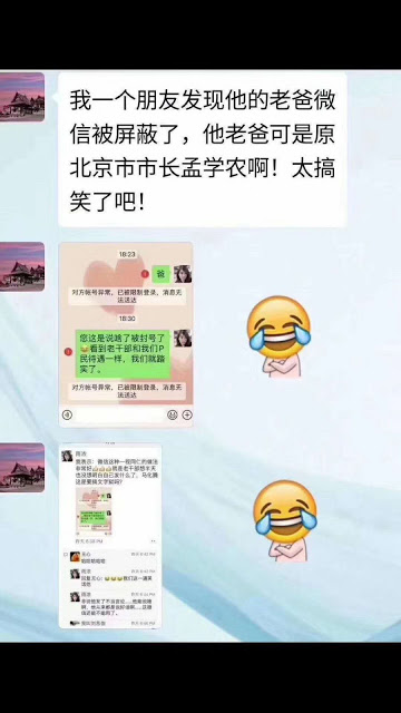 北京市前市长孟学农的微信被封号 孟学农与王岐山是连襟